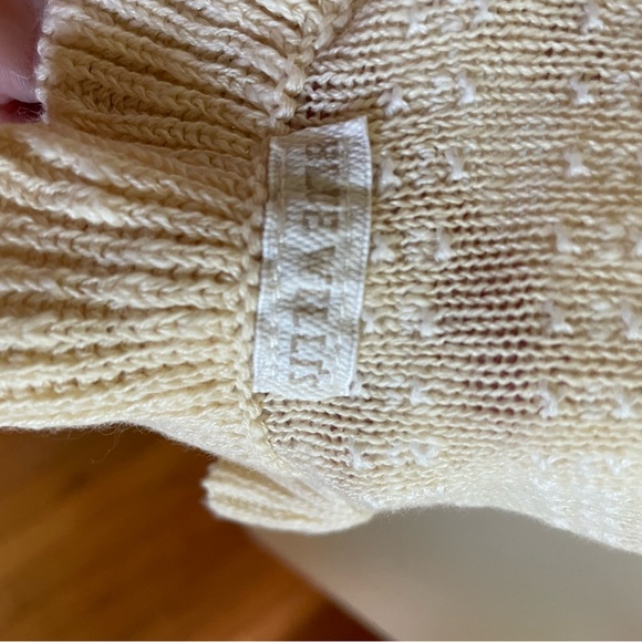 Blue Willis Cotton/Linen Peasant Top - Picture 3 of 5